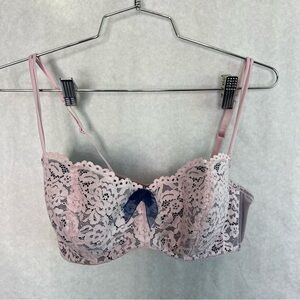 b tempted bra 36DD pink mesh floral lace